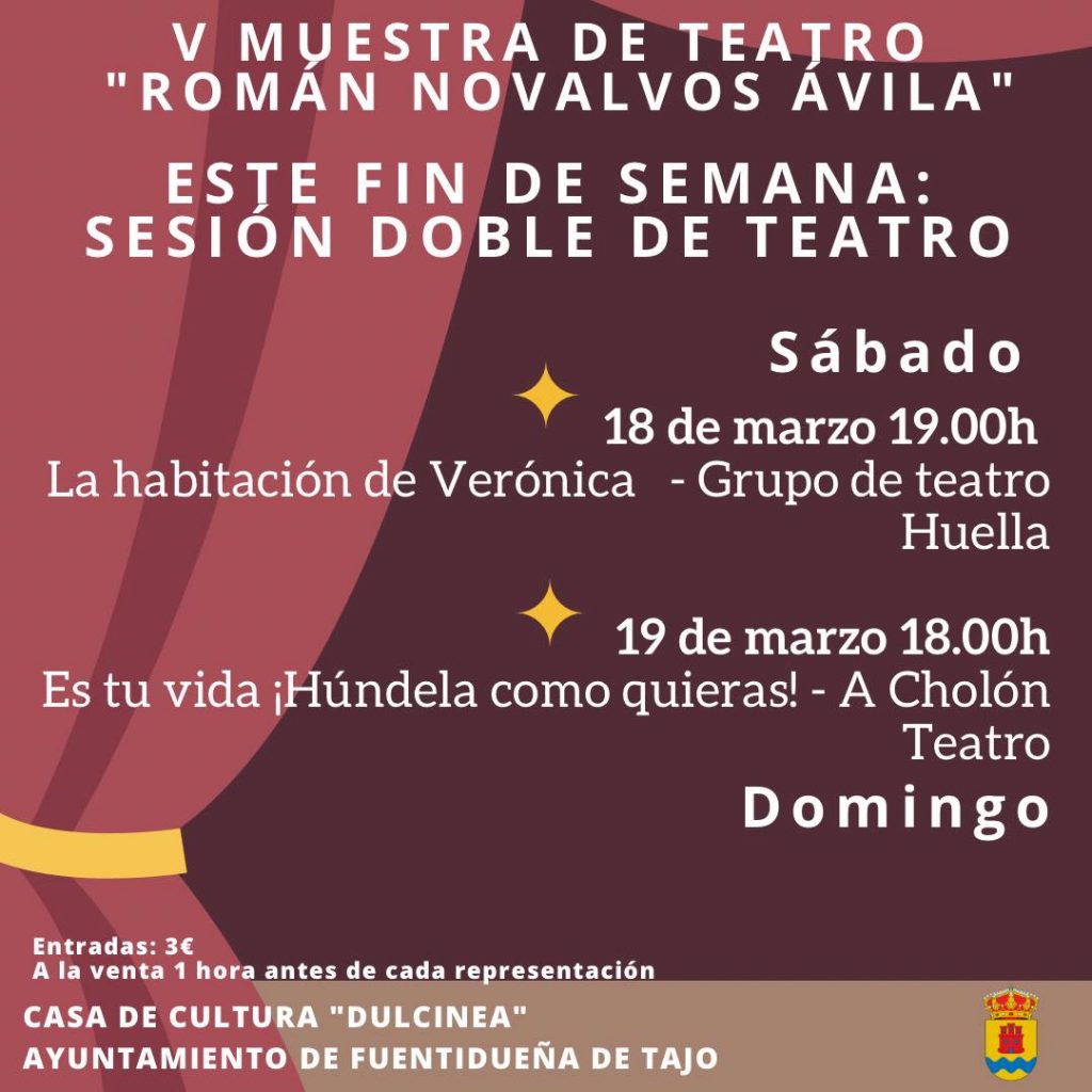"La Habitación de Verónica" es la obra de teatro que este sábado llega a Fuentidueña