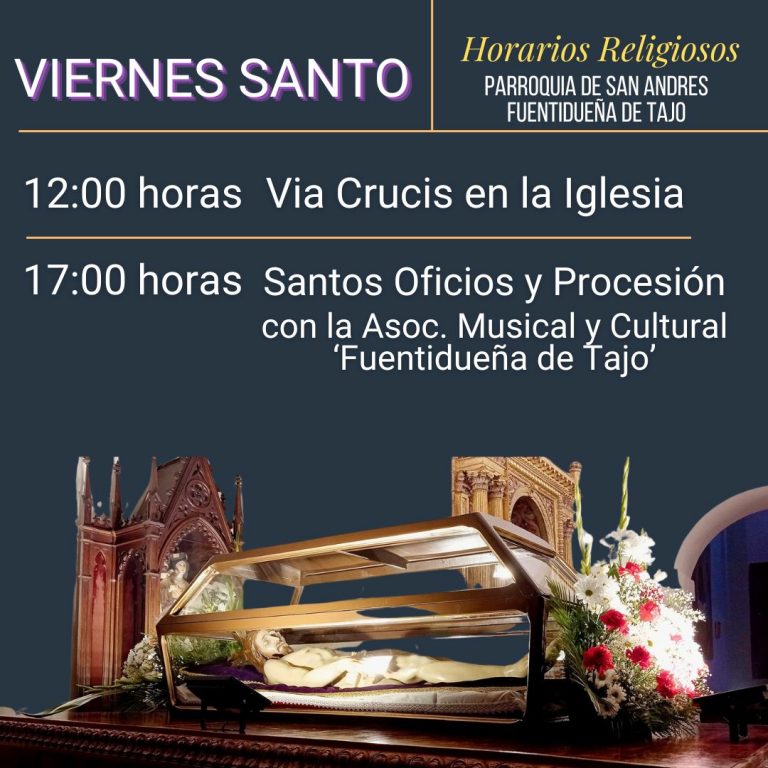 Horarios viernes santo 2025 Fuentidueñ