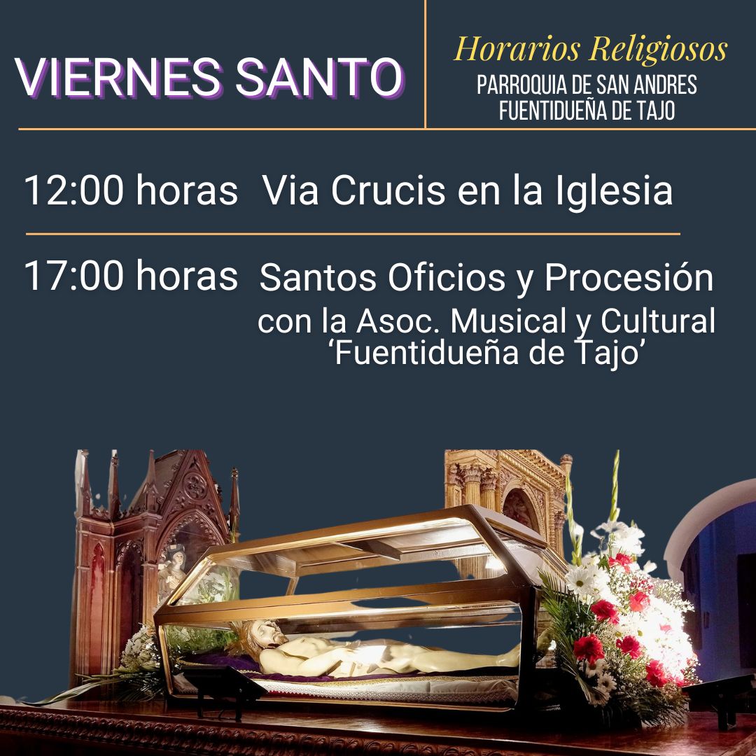 Horarios viernes santo 2025 Fuentidueñ