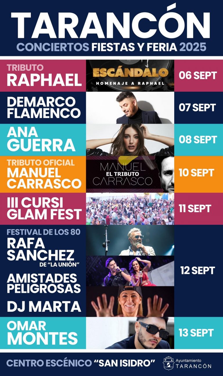conciertos fiestas Tarancón 2025