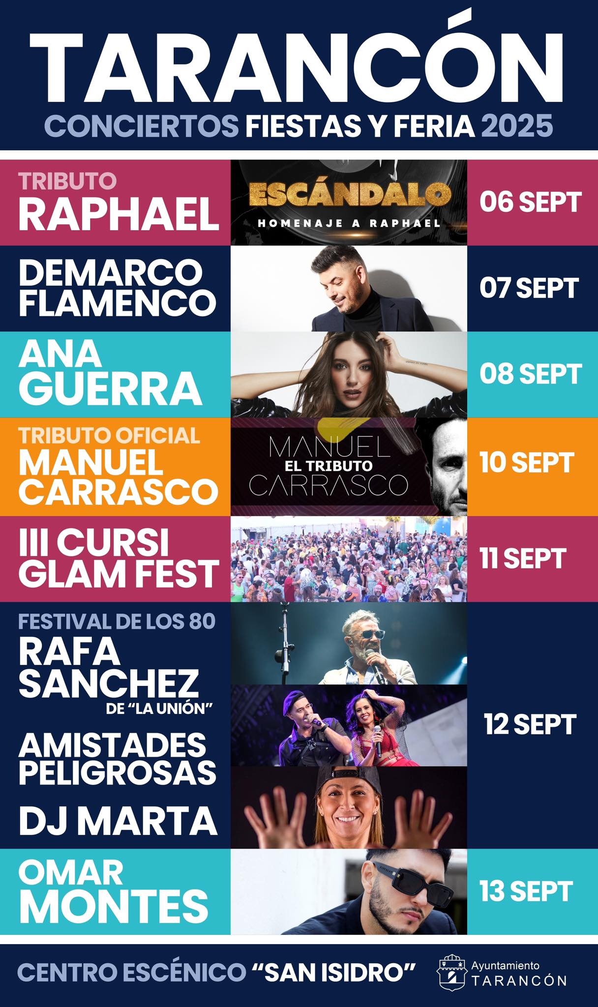 conciertos fiestas Tarancón 2025